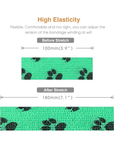 Vendaje Cohesivo Autoadhesivo AUPCON 5.08 cm para Mascotas