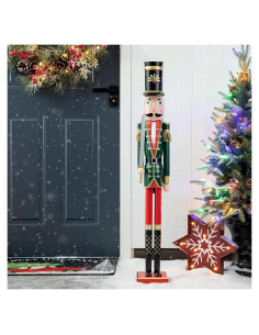 Decoración de Soldado de Madera eUty 107 cm para Navidad
