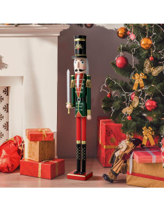 Decoración de Soldado de Madera eUty 107 cm para Navidad 2