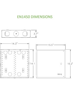 Caja con Puerta Plegable On-Q 35.56 cm Blanca Legrand EN1450 2