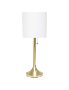 Lámpara de mesa Simple Designs LT1076-GDW dorada y blanca
