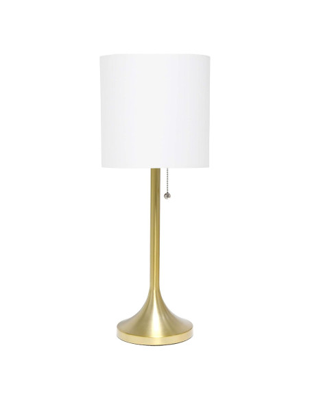 Lámpara de mesa Simple Designs LT1076-GDW dorada y blanca
