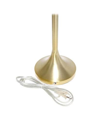 Lámpara de mesa Simple Designs LT1076-GDW dorada y blanca