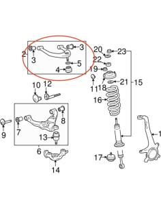 Bujía de Control Superior Suspensión Toyota Tacoma 4Runner 2