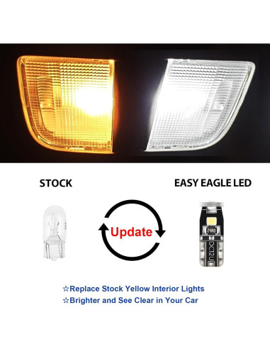 Kit de 10 Bombillas LED Interior EASY EAGLE para Toyota Prius 2010-2015