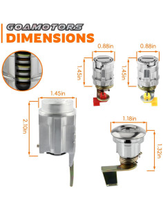 Cilindro de Cerradura de Encendido GoaMotors 4PCS para Toyota 2