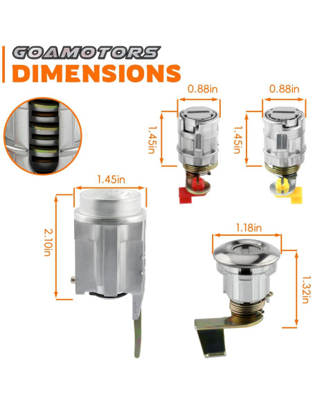 Cilindro de Cerradura de Encendido GoaMotors 4PCS para Toyota