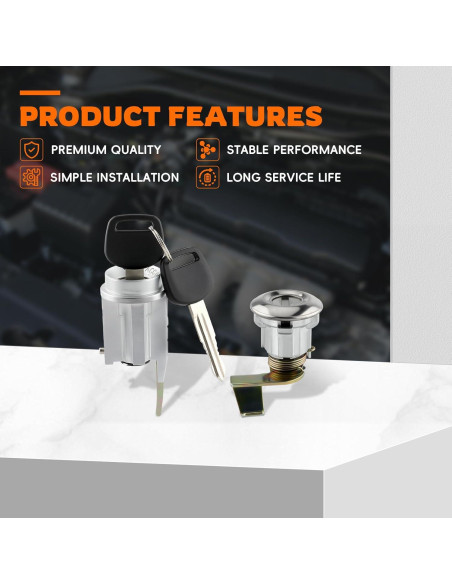 Cilindro de Cerradura de Encendido GoaMotors 4PCS para Toyota