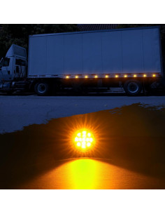 8 Luces LED Ámbar 2.5" PVerandio para Remolque 12V 2