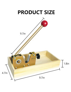 Cascar de Nueces Macadamia Artcome con Base de Madera y Tenedores 2