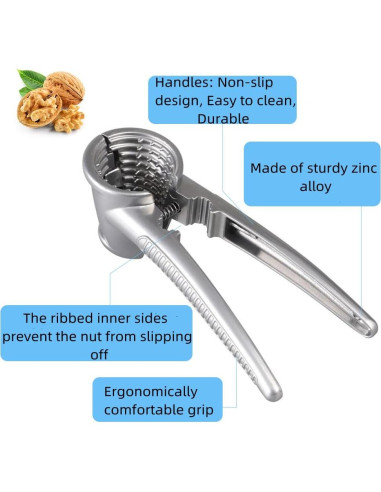 Abre Nueces Oujilet de Metal 17 cm - Cracker para Nueces y Mariscos