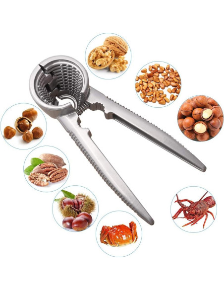 Abre Nueces Oujilet de Metal 17 cm - Cracker para Nueces y Mariscos