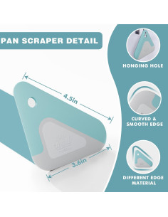 Raspador de Alimentos Matscover 3 Piezas Nylon Silicona Azul 2