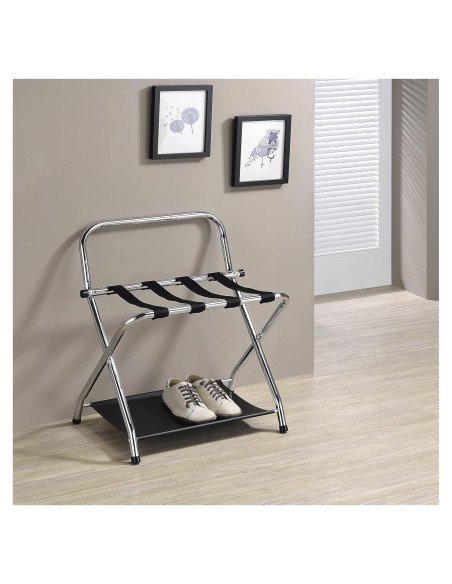 Soporte Plegable para Equipaje Kings Brand Venet - Metal Negro