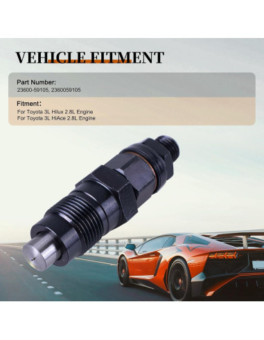 Inyector de Combustible VeloBoost 23600-59105 para Toyota 3L