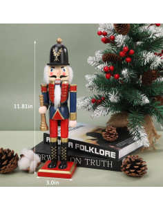 Muñeco Rompe Nueces Cuerno 30.48 cm Rojo y Azul Decorativo 2