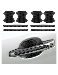 Protector de Manija de Puerta Wuyaoyao 8PCS Negro Reflectante