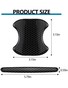 Protector de Manija de Puerta Wuyaoyao 8PCS Negro Reflectante 2