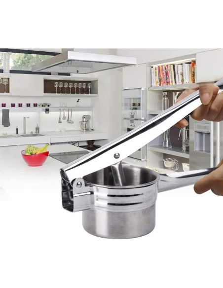 Prensador de Papas ZKKEIIE de Acero Inoxidable 425g con 3 Discos