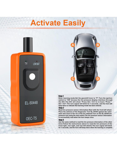 Herramienta TPMS EL-50448 Alpmosn para Reinicio Neumáticos