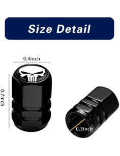 Tapas de Válvula de Neumático ijuicy 4 PCS Calavera Blanco 2