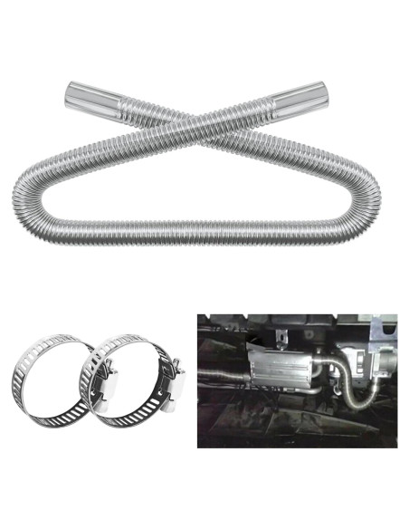 Tubo de escape flexible QKYS 100 cm para calefactor diésel