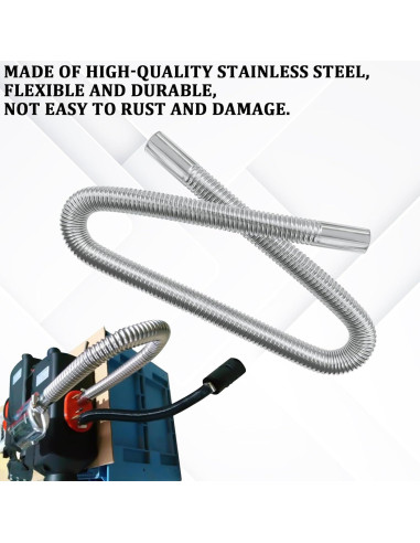 Tubo de escape flexible QKYS 100 cm para calefactor diésel