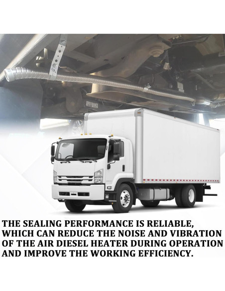 Tubo de escape flexible QKYS 100 cm para calefactor diésel