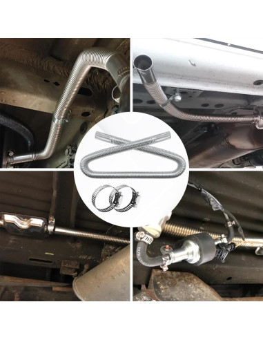 Tubo de escape flexible QKYS 100 cm para calefactor diésel