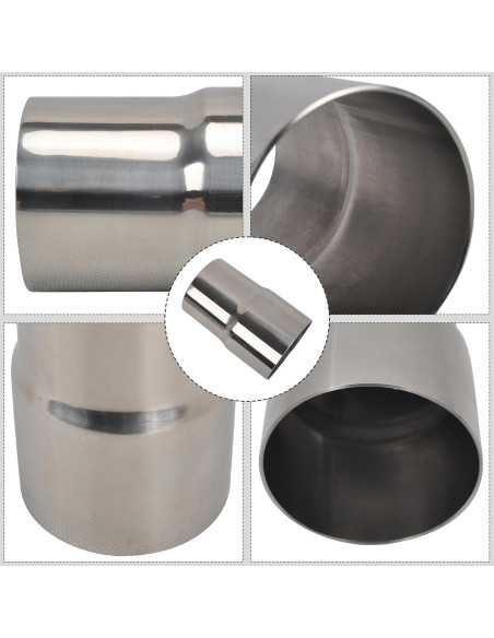Adaptador Reductor Tubería Escape SSN Acero Inoxidable 10 cm