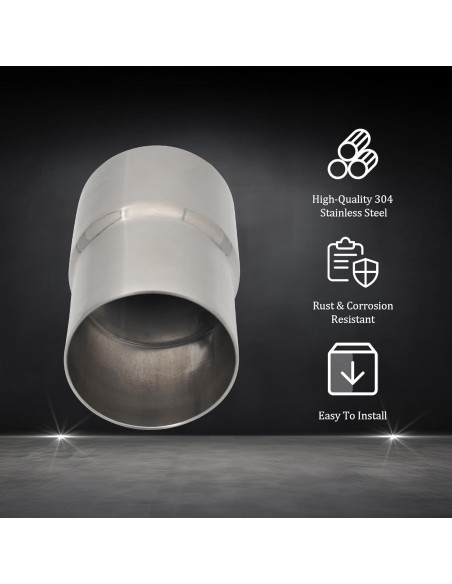 Adaptador Reductor Tubería Escape SSN Acero Inoxidable 10 cm