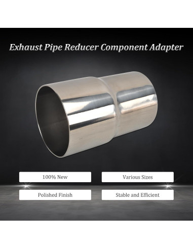 Adaptador Reductor Tubería Escape SSN Acero Inoxidable 10 cm
