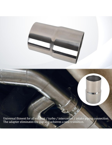 Adaptador Reductor Tubería Escape SSN Acero Inoxidable 10 cm
