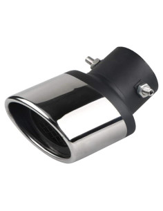 Punta de escape curvada de acero inoxidable idain 6.2 cm