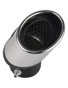 Punta de escape curvada de acero inoxidable idain 6.2 cm 2