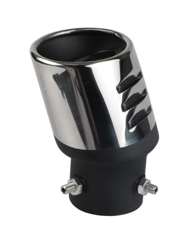 Punta de escape curvada de acero inoxidable idain 6.2 cm