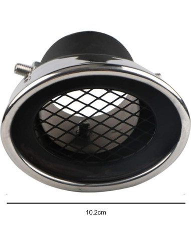 Punta de escape curvada de acero inoxidable idain 6.2 cm