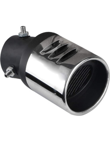 Punta de escape curvada de acero inoxidable idain 6.2 cm