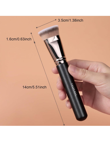 Brocha de Contorno TEOYALL, Cerdas Sintéticas Suaves 18cm