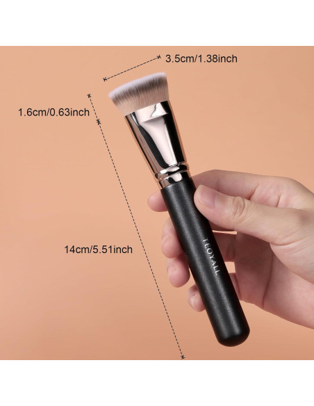 Brocha de Contorno TEOYALL, Cerdas Sintéticas Suaves 18cm