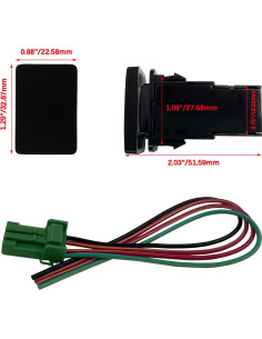 Interruptor pulsador LED azul 3A 12V para Toyota 2