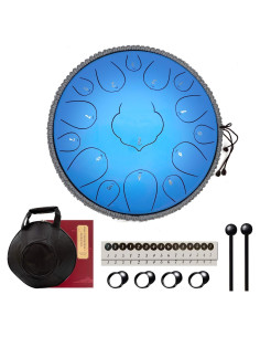Tambor de Lengua de Acero Aogbra 33cm 15 Notas Azul Aqua