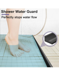 Umbral de Drenaje de Agua Hzetuu 0.8M Negro Silicona 2