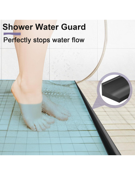 Umbral de Drenaje de Agua Hzetuu 0.8M Negro Silicona