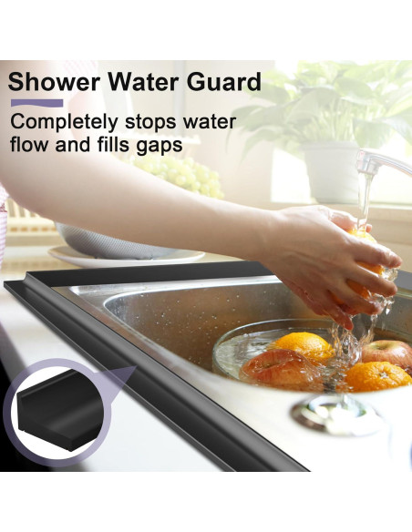 Umbral de Drenaje de Agua Hzetuu 0.8M Negro Silicona