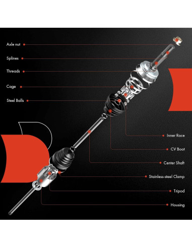 Eje CV Derecho A-Premium para Toyota Corolla 2005-2006 1.8L