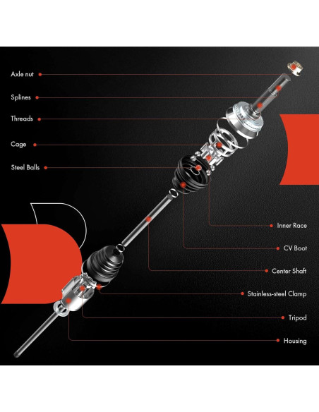 Eje CV Derecho A-Premium para Toyota Corolla 2005-2006 1.8L