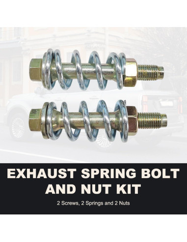 Tornillo y Resorte de Escape DXNQ 2 Pcs Acero al Carbono