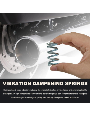 Tornillo y Resorte de Escape DXNQ 2 Pcs Acero al Carbono