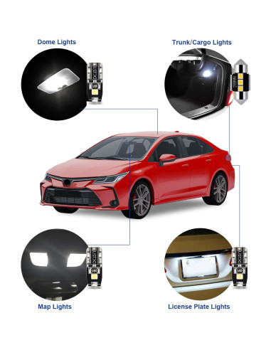 Kit de 6 Bombillas LED Interior EASY EAGLE para Toyota Corolla 2013-2022